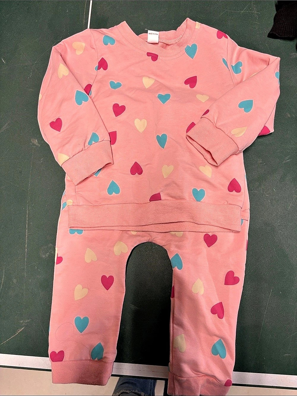 Baby 18-24M Pink Heart Print Set